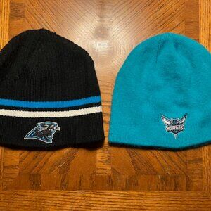 NFL Carolina Panthers Beanie and NBA Charlotte Hornets Beanie